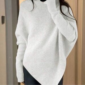 Elegant White Turtleneck Sweater